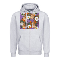 Heather Grey easter bunny carrot daisys leopard glitter Zipper Hoodie - RanaPortraitStore