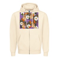 Sandshell easter bunny carrot daisys leopard glitter Zipper Hoodie - RanaPortraitStore