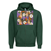 Sports Green easter bunny carrot daisys leopard glitter Zipper Hoodie - RanaPortraitStore