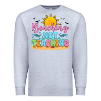 Heather Grey beaching not teaching black back Premium Sweatshirt - JahusDesignShop