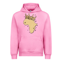 Fuchsia Pink africa with crown Urban Hoodie - MaliasSmallBusiness