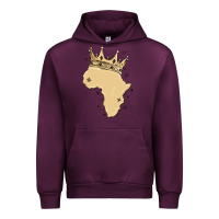 Mauve Wine africa with crown Urban Hoodie - MaliasSmallBusiness
