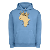 Pigment Pebble Blue africa with crown Urban Hoodie - MaliasSmallBusiness