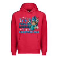 Cardinal im freakin freezin christmas 2023 Premium Hoodie - NancyCooperArtShop
