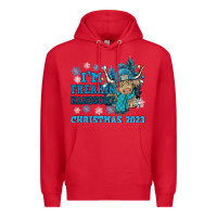 Red im freakin freezin christmas 2023 Premium Hoodie - NancyCooperArtShop