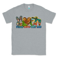 Heather Grey peace love free bird Classic Tee - Zillion Design Studio