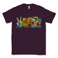 Plum peace love free bird Classic Tee - Zillion Design Studio