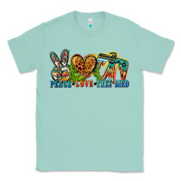 Seafoam peace love free bird Classic Tee - Zillion Design Studio