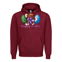 Burgundy easter western eggs happy easter Zipper Hoodie - RanaPortraitStore
