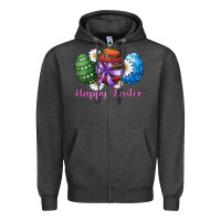Charcoal Heather easter western eggs happy easter Zipper Hoodie - RanaPortraitStore