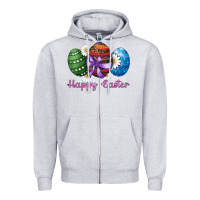 Heather Grey easter western eggs happy easter Zipper Hoodie - RanaPortraitStore