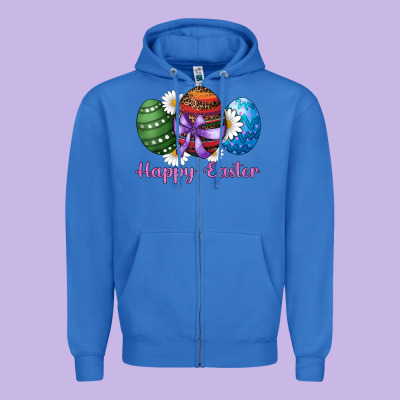 Zipper Hoodie easter western eggs happy easter