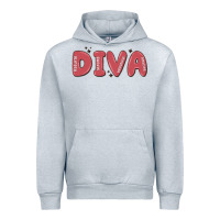 Heather Grey diva Urban Hoodie - MaliasSmallBusiness