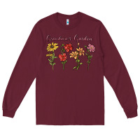 Burgundy grandma's garden Long Sleeve Tee - MaliasSmallBusiness