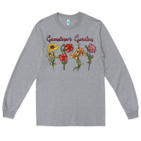 Heather Grey grandma's garden Long Sleeve Tee - MaliasSmallBusiness