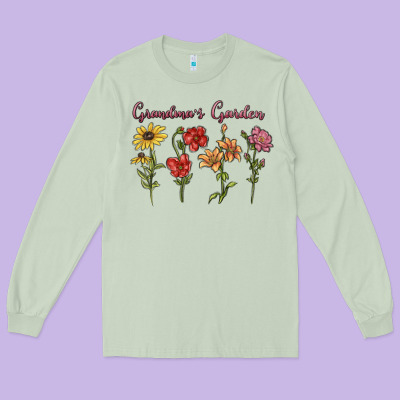 Long Sleeve Tee grandma's garden