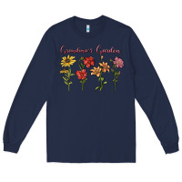 Navy grandma's garden Long Sleeve Tee - MaliasSmallBusiness