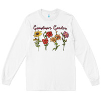 White grandma's garden Long Sleeve Tee - MaliasSmallBusiness