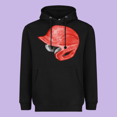 Red Baseball Helmet Fa Element Heavyweight Hoodie Designed By Fadigitalartstudio