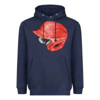 Navy red baseball helmet fa element Heavyweight Hoodie - FaDigitalArtStudio