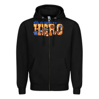 Black my daddy is my hero dispatcher Zipper Hoodie - texasbilliewilder