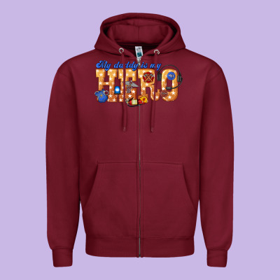 Zipper Hoodie my daddy is my hero dispatcher