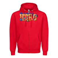 Red my daddy is my hero dispatcher Zipper Hoodie - texasbilliewilder