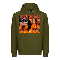 Army Green Western Firefighters With Thin Red Line Premium Hoodie - LillyAllenDesigns