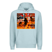 Blue Mist Western Firefighters With Thin Red Line Premium Hoodie - LillyAllenDesigns