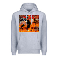 Heather Grey Western Firefighters With Thin Red Line Premium Hoodie - LillyAllenDesigns