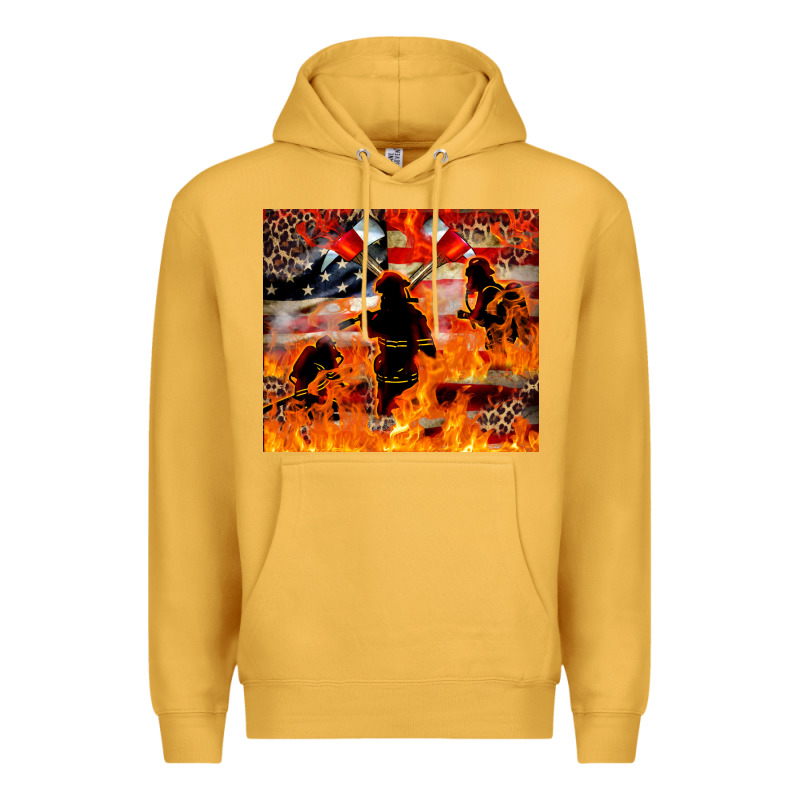 Western Firefighters With Thin Red Line Premium Hoodie by LillyAllenDesigns | Teevron