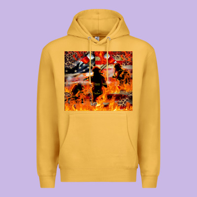 Western Firefighters With Thin Red Line Premium Hoodie Designed By Lillyallendesigns