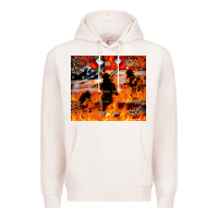 Pale Pink Western Firefighters With Thin Red Line Premium Hoodie - LillyAllenDesigns