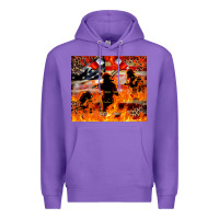 Purple Western Firefighters With Thin Red Line Premium Hoodie - LillyAllenDesigns