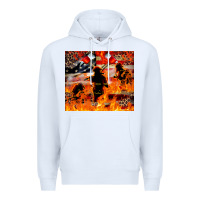 White Western Firefighters With Thin Red Line Premium Hoodie - LillyAllenDesigns