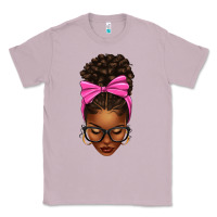Lilac afro messy bun pink bow Classic Tee - texasbilliewilder