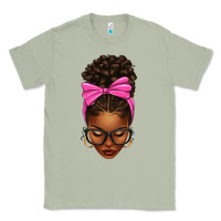 Matcha afro messy bun pink bow Classic Tee - texasbilliewilder