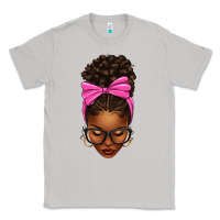 Moon Dust afro messy bun pink bow Classic Tee - texasbilliewilder