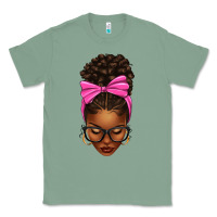 Sage afro messy bun pink bow Classic Tee - texasbilliewilder