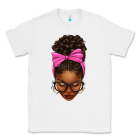 White afro messy bun pink bow Classic Tee - texasbilliewilder
