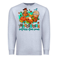 Heather Grey thanksgiving calories dont count Premium Sweatshirt - AdoDesignShop