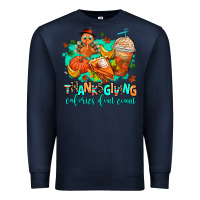 Navy thanksgiving calories dont count Premium Sweatshirt - AdoDesignShop