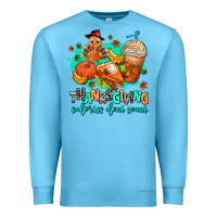 Ocean Blue thanksgiving calories dont count Premium Sweatshirt - AdoDesignShop
