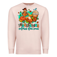 Pale Pink thanksgiving calories dont count Premium Sweatshirt - AdoDesignShop