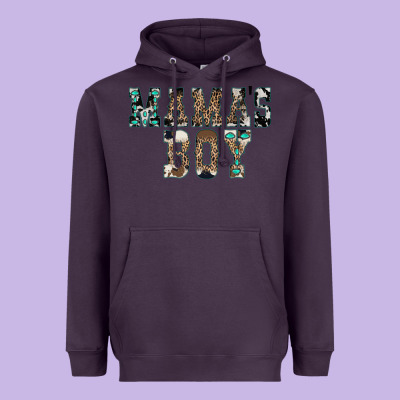 Western Mama's Boy Heavyweight Hoodie Designed By Cowhidedigitalart