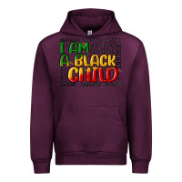 Mauve Wine i am a black child Urban Hoodie - MaliasSmallBusiness