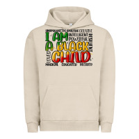 Pigment French Oak i am a black child Urban Hoodie - MaliasSmallBusiness