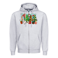 Heather Grey christmas trees with baseball Zipper Hoodie - Zillion Design Studio