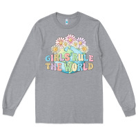 Heather Grey girls run the world Long Sleeve Tee - MaliasSmallBusiness