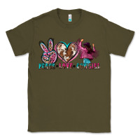 Army Green peace love cowgirl Classic Tee - Zillion Design Studio